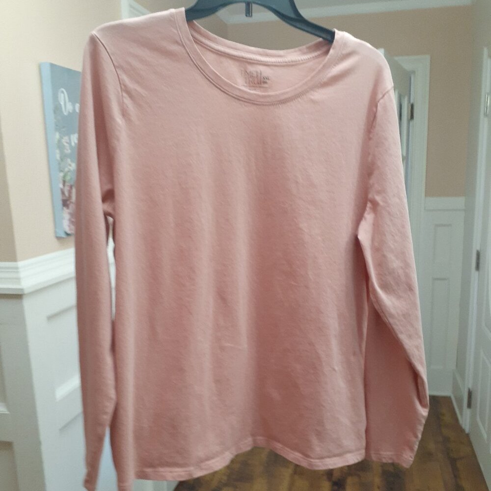 Time And Tru 2xl Peach Long Sleeve Thin Shirt